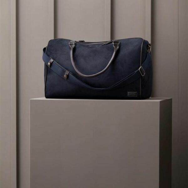 VINGA Hunton Weekend Bag blue and brown